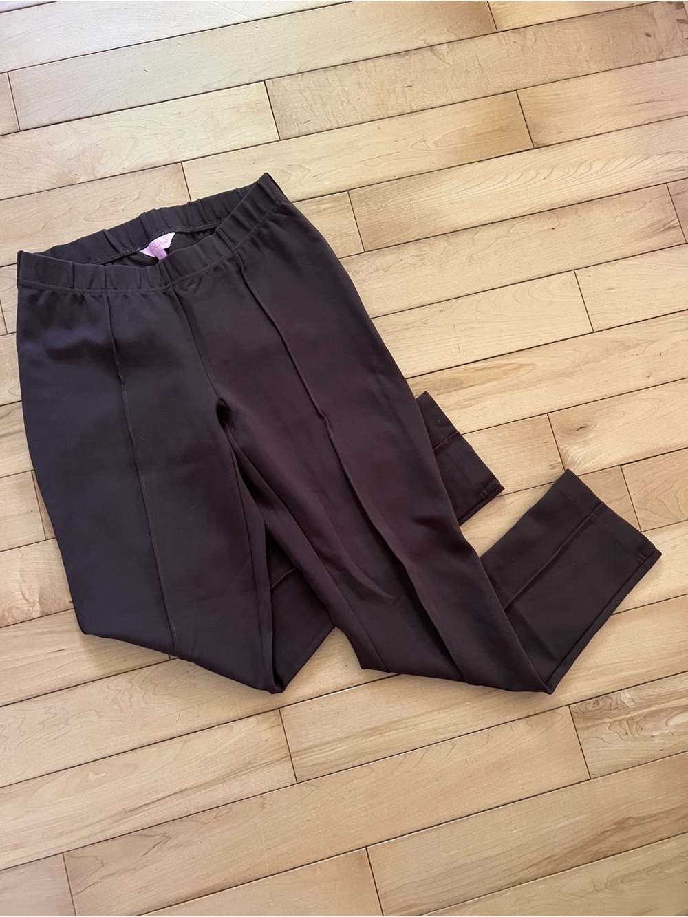 Lilly Pulitzer Brown Ponte Knit Pull On Pants Medium Preppy Work Travel Office